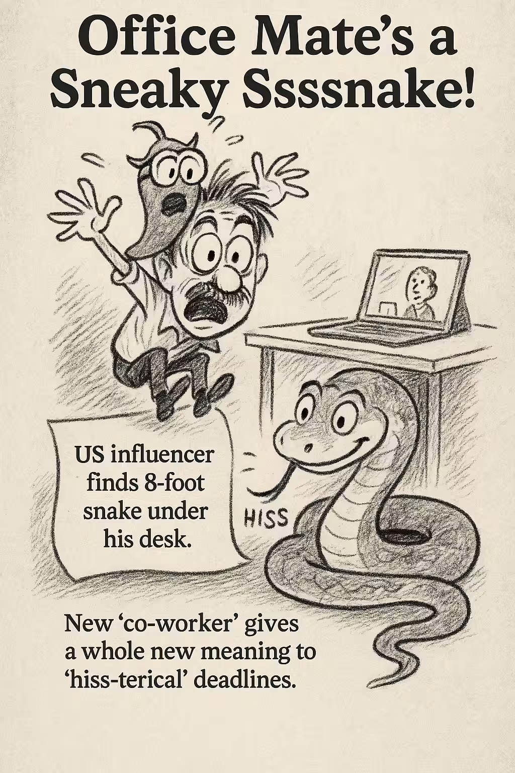 19 Office mates sneaky snake