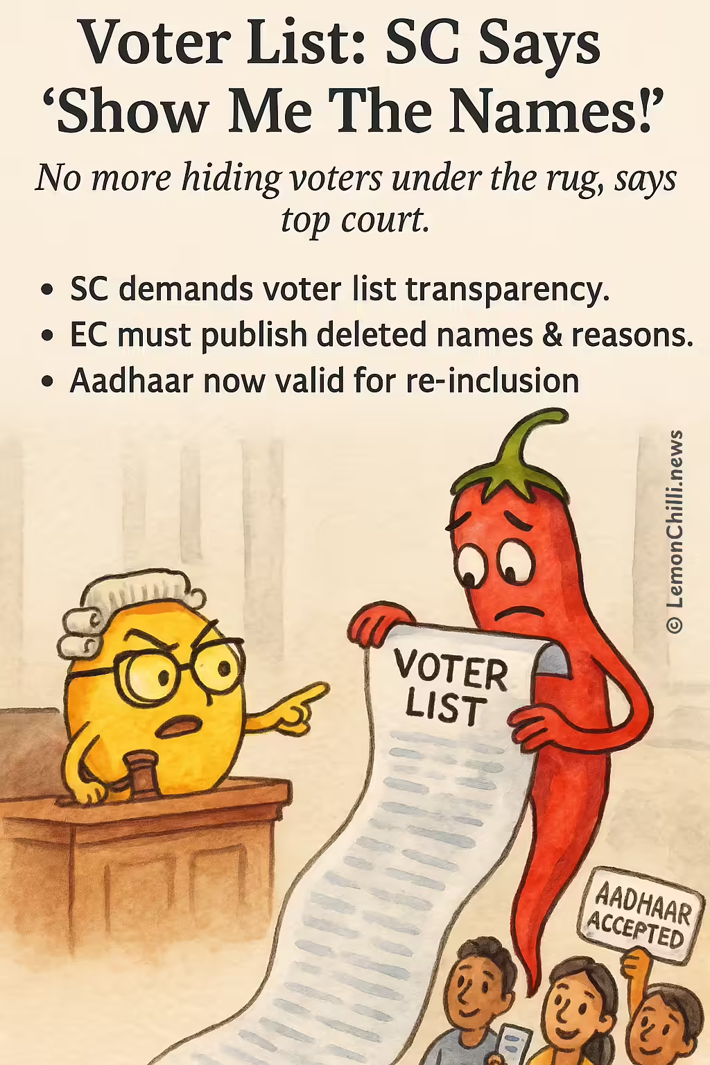 Voter List: SC Says 'Show Me The Names!'