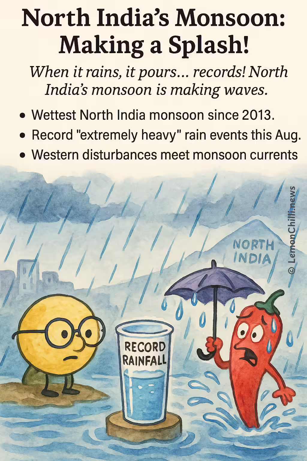 North India's Monsoon: Making a Splash!