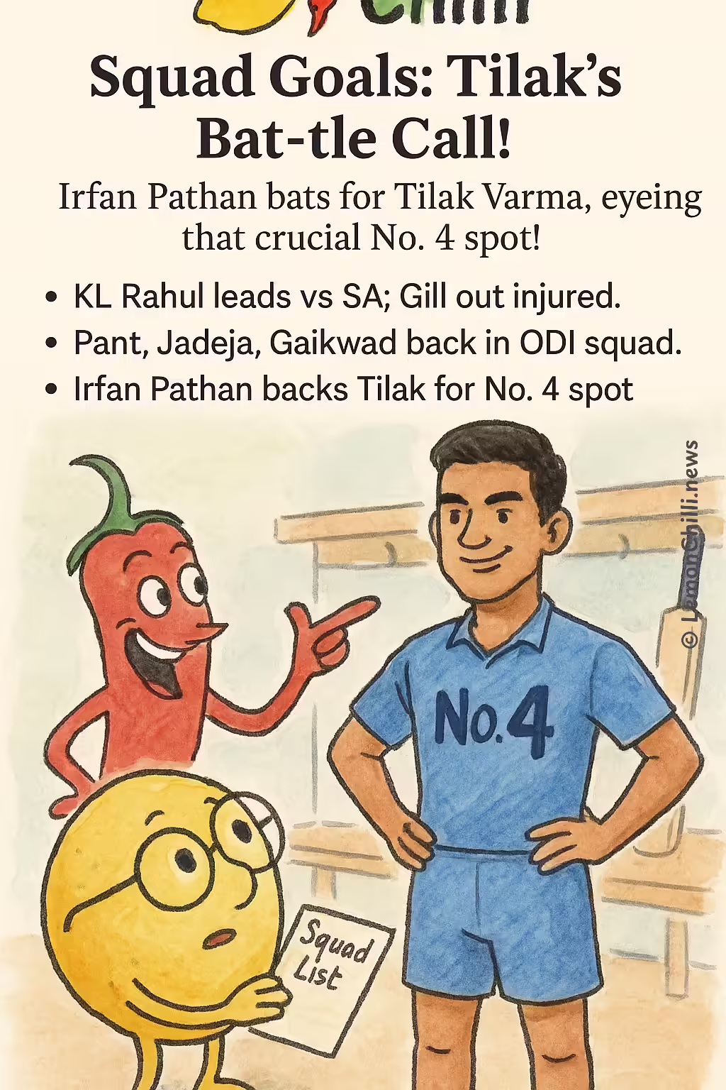 Squad Goals: Tilak's Bat-tle Call!
