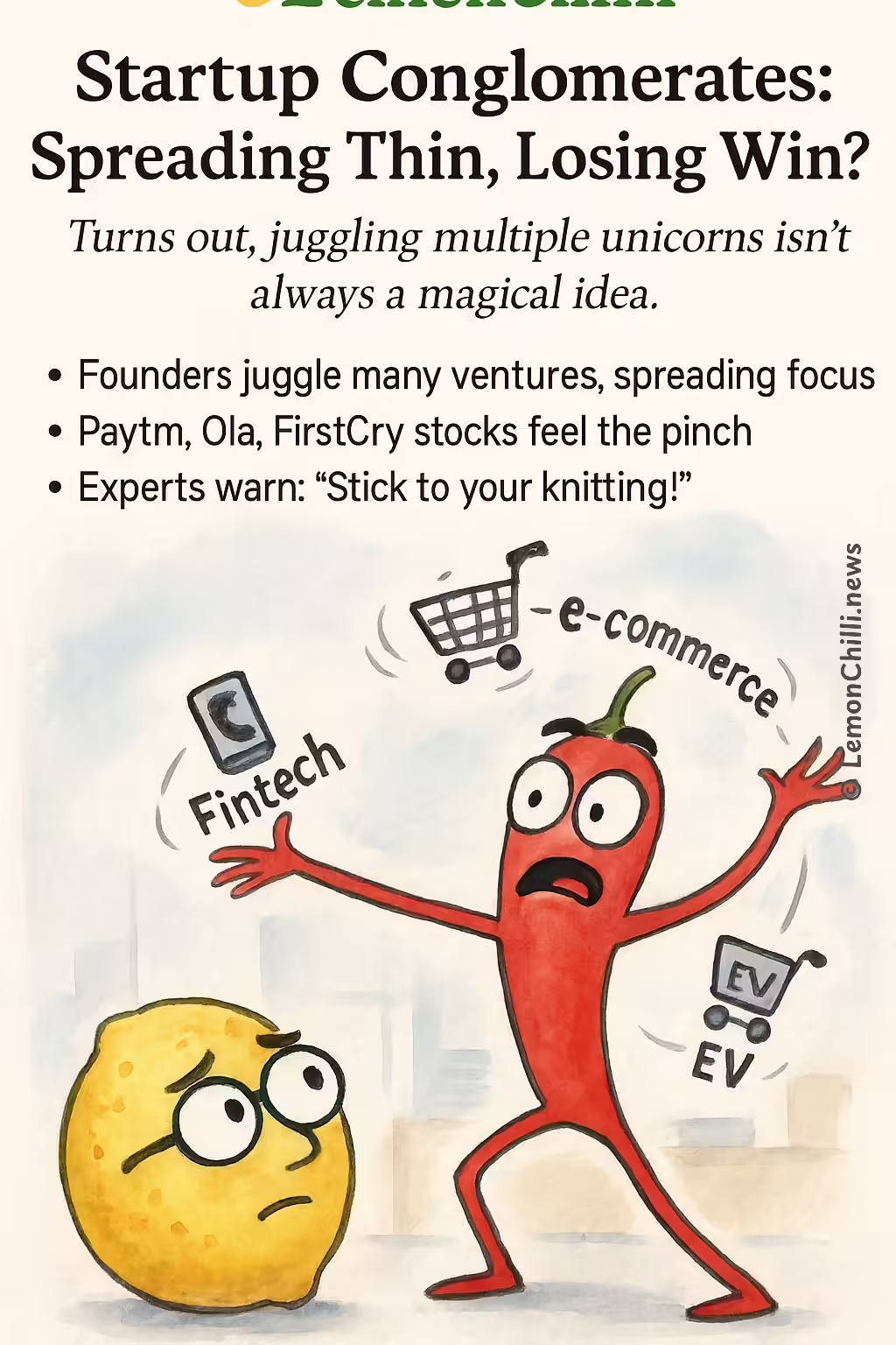 Startup Conglomerates: Spreading Thin, Losing Win?