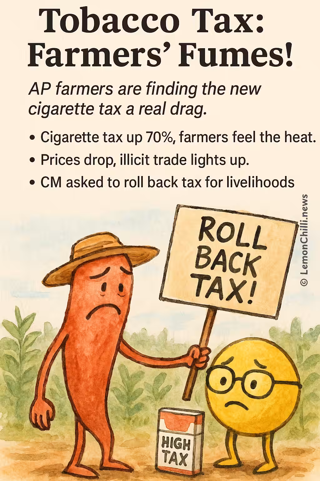 Tobacco Tax: Farmers' Fumes!