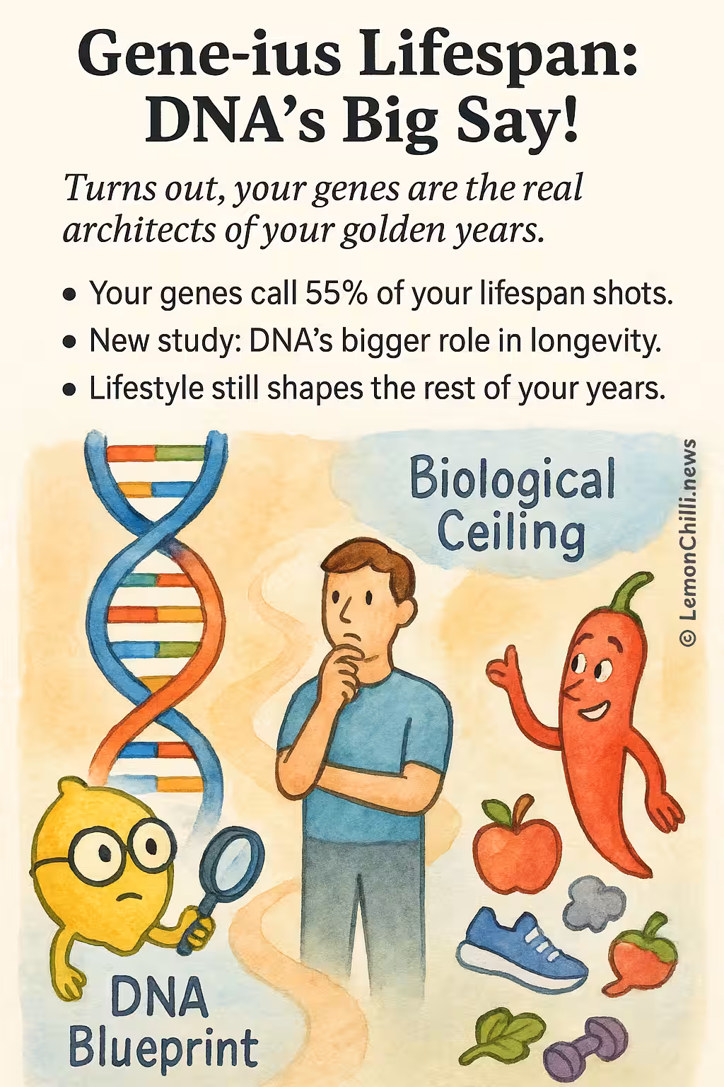 Gene-ius Lifespan: DNA's Big Say!
