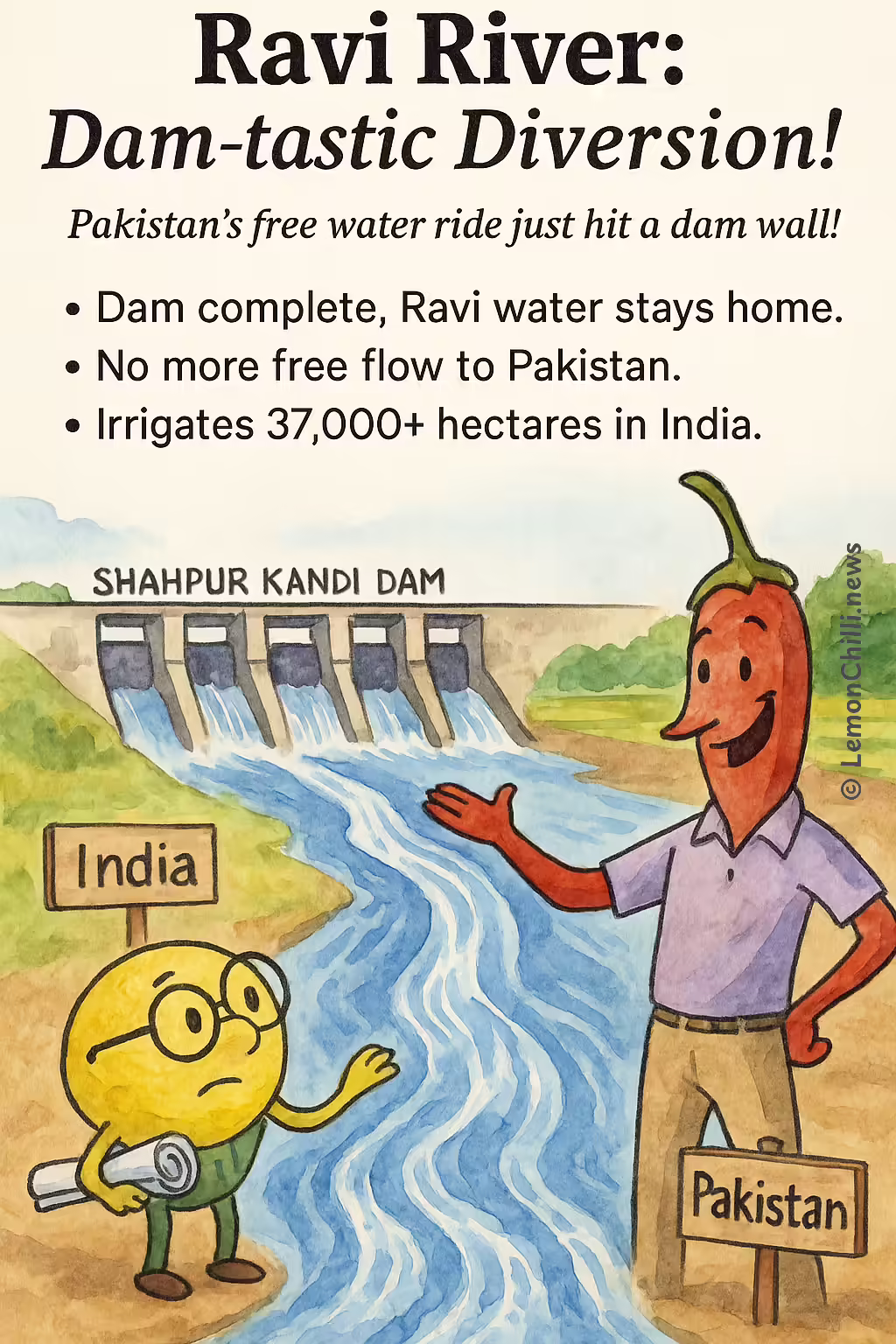 Ravi River: Dam-tastic Diversion!