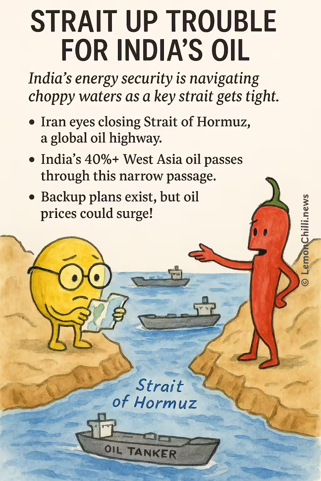 STRAIT UP TROUBLE FOR INDIA'S OIL