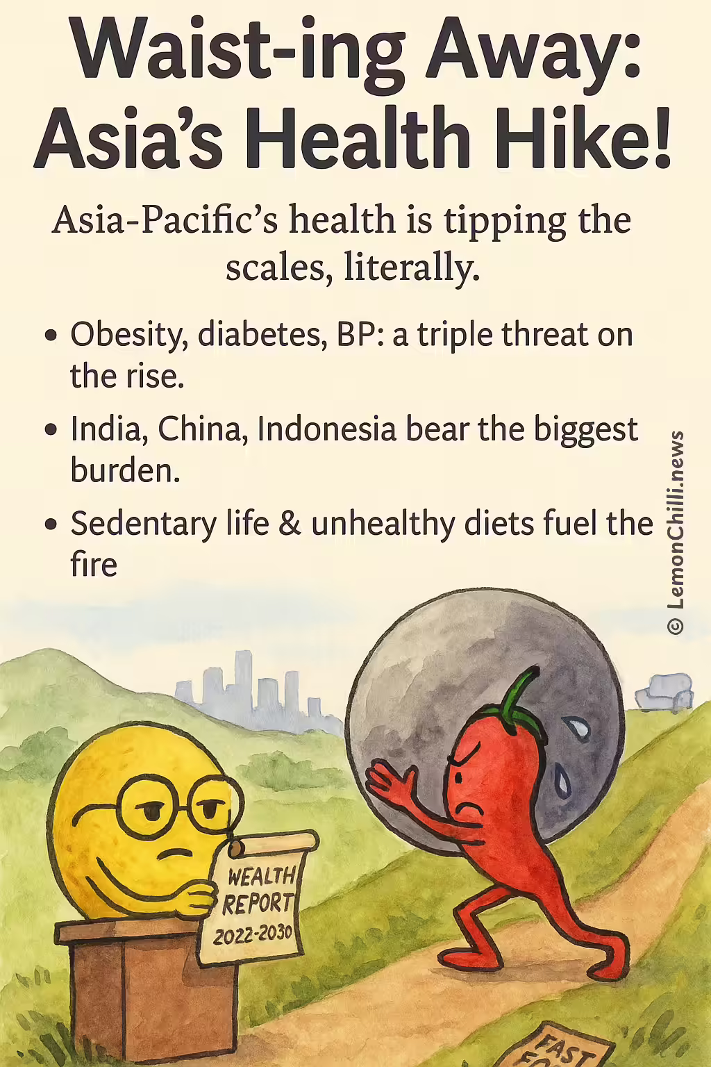 Waist-ing Away: Asia's Health Hike!