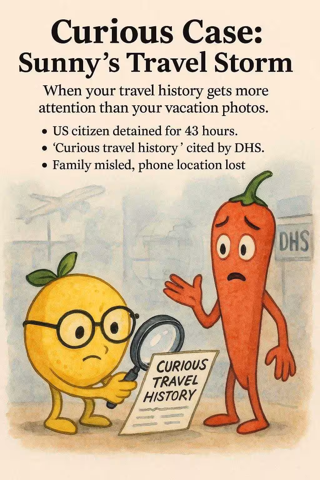 Curious Case: Sunny's Travel Storm!