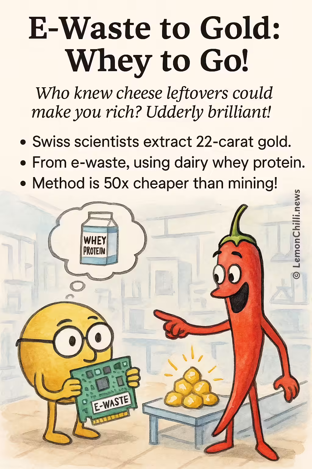 E-Waste to Gold: Whey to Go!