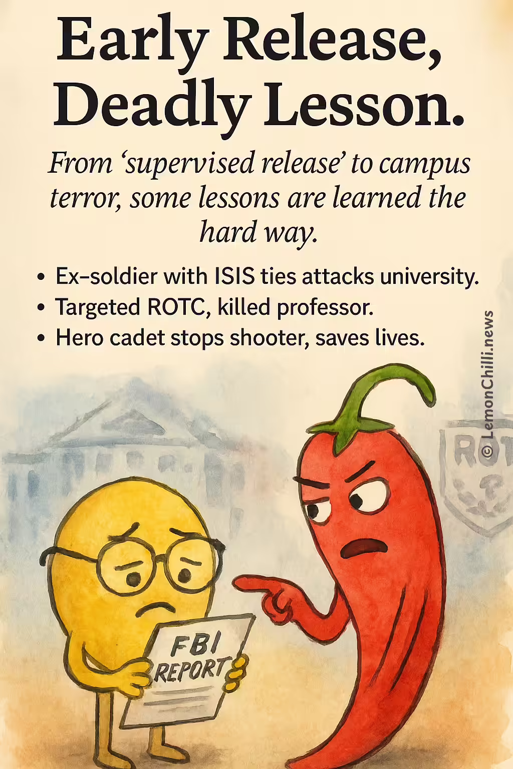 Early Release, Deadly Lesson.