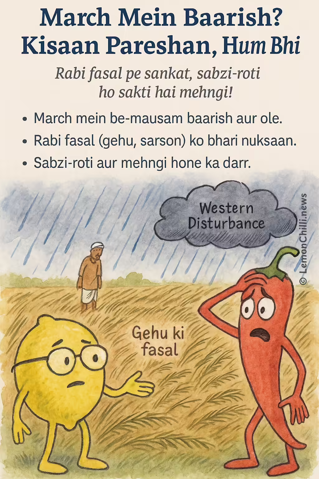 March Mein Baarish? Kisaan Pareshan, Hum Bhi!