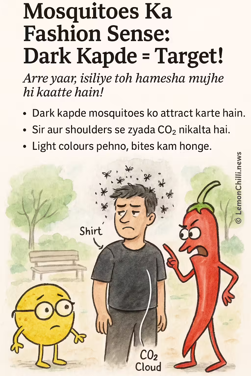 Mosquitoes Ka Fashion Sense: Dark Kapde = Target!