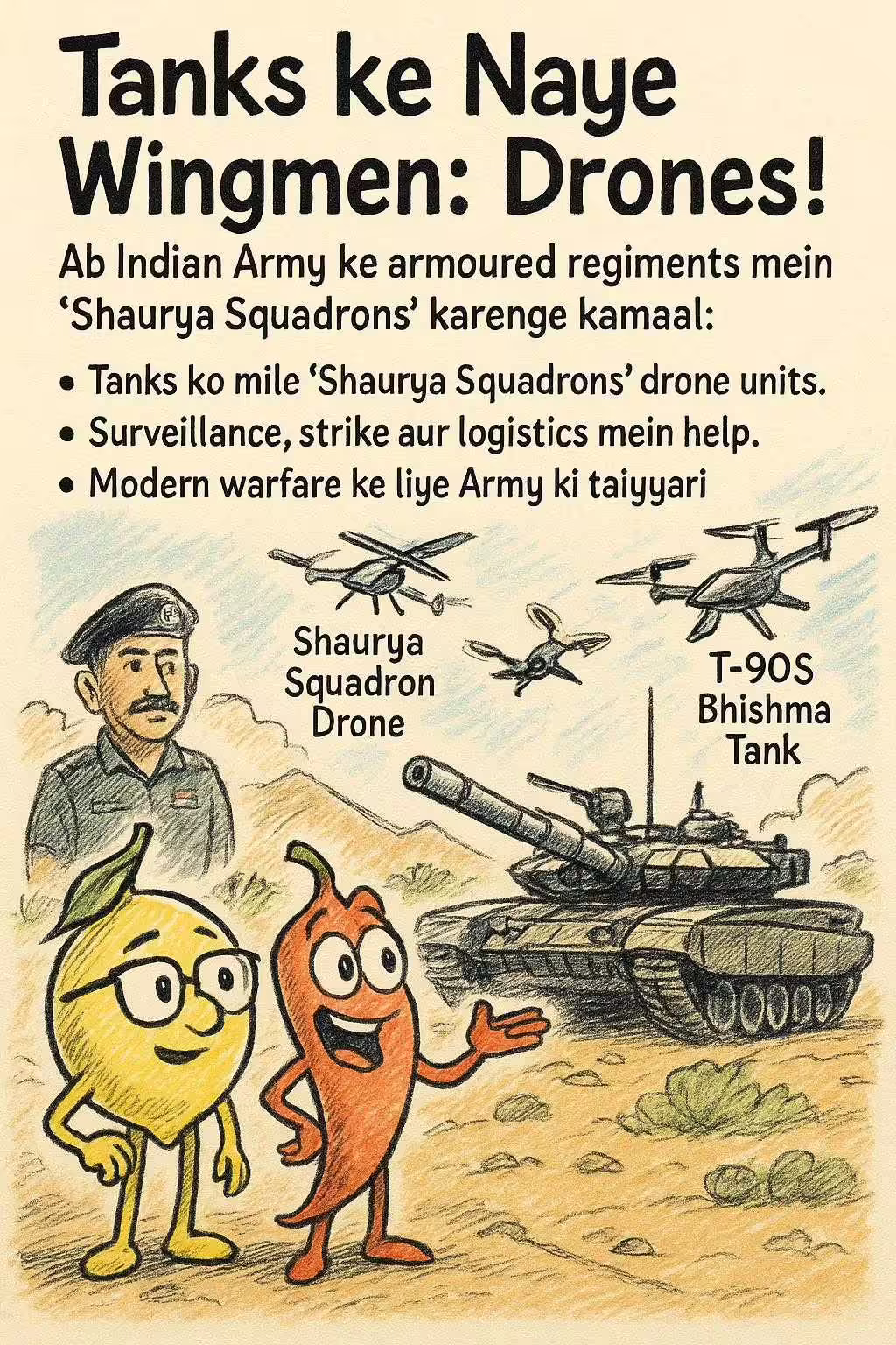 Tanks ke Naye Wingmen: Drones!