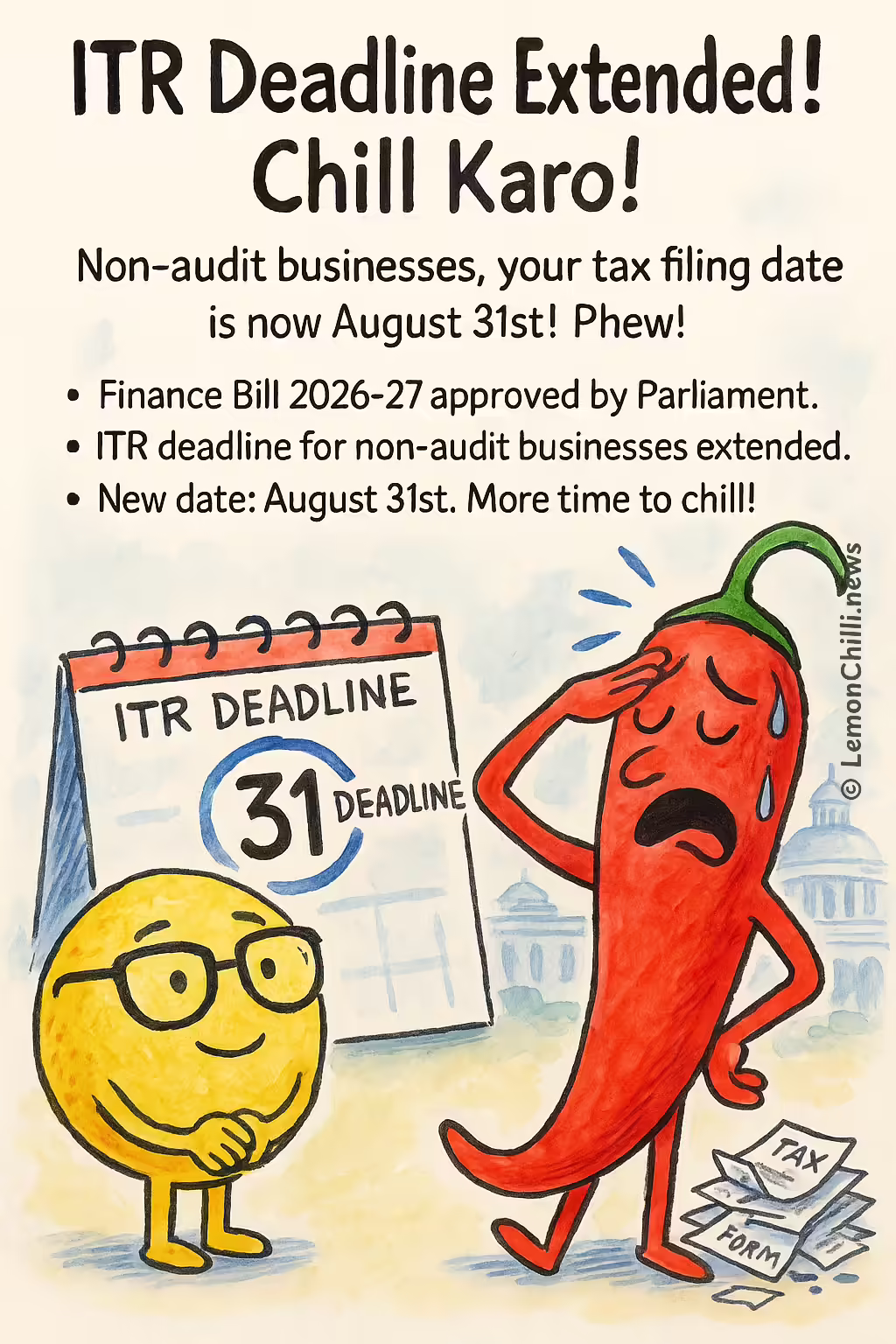 ITR Deadline Extended! Chill Karo!