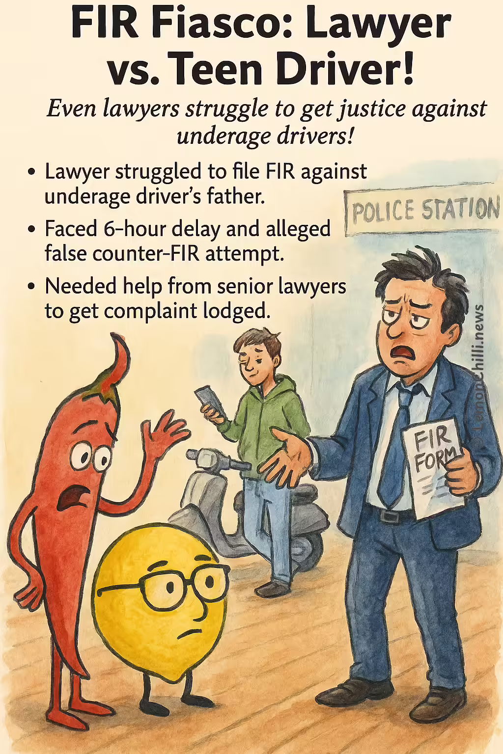 FIR Fiasco: Lawyer vs. Teen Driver!