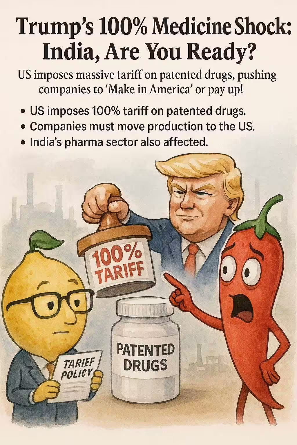 Trump's 100% Medicine Shock: India, Are You Ready?