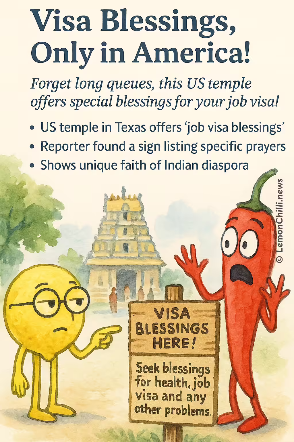 Visa Blessings, Only in America!