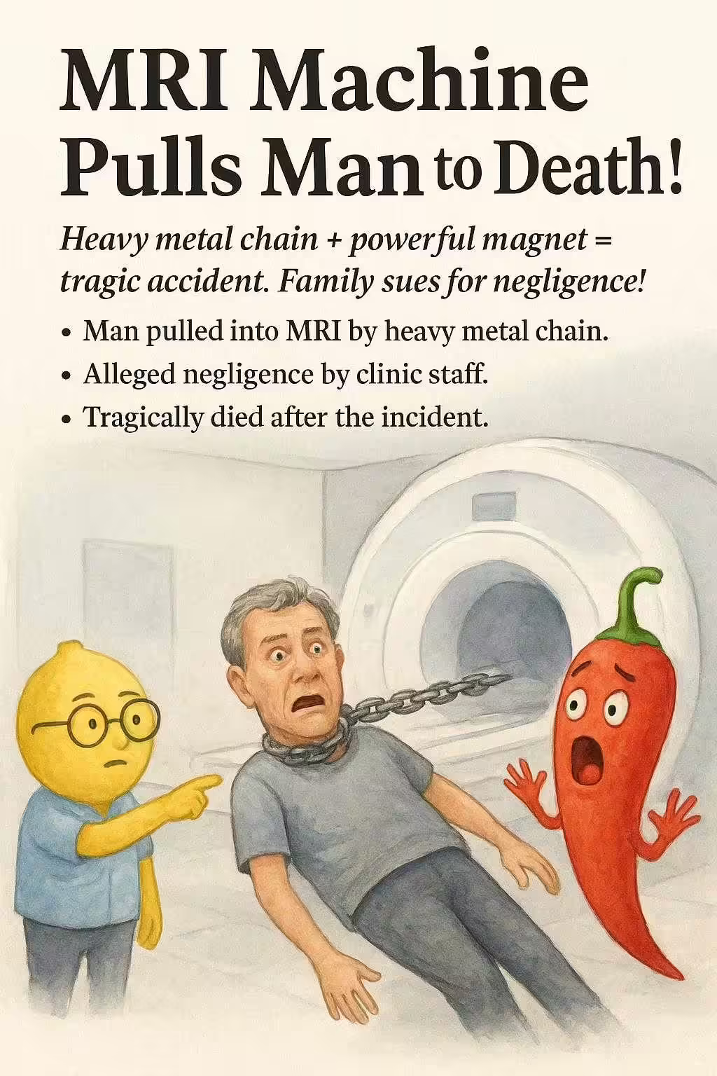 MRI Machine Pulls Man to Death!