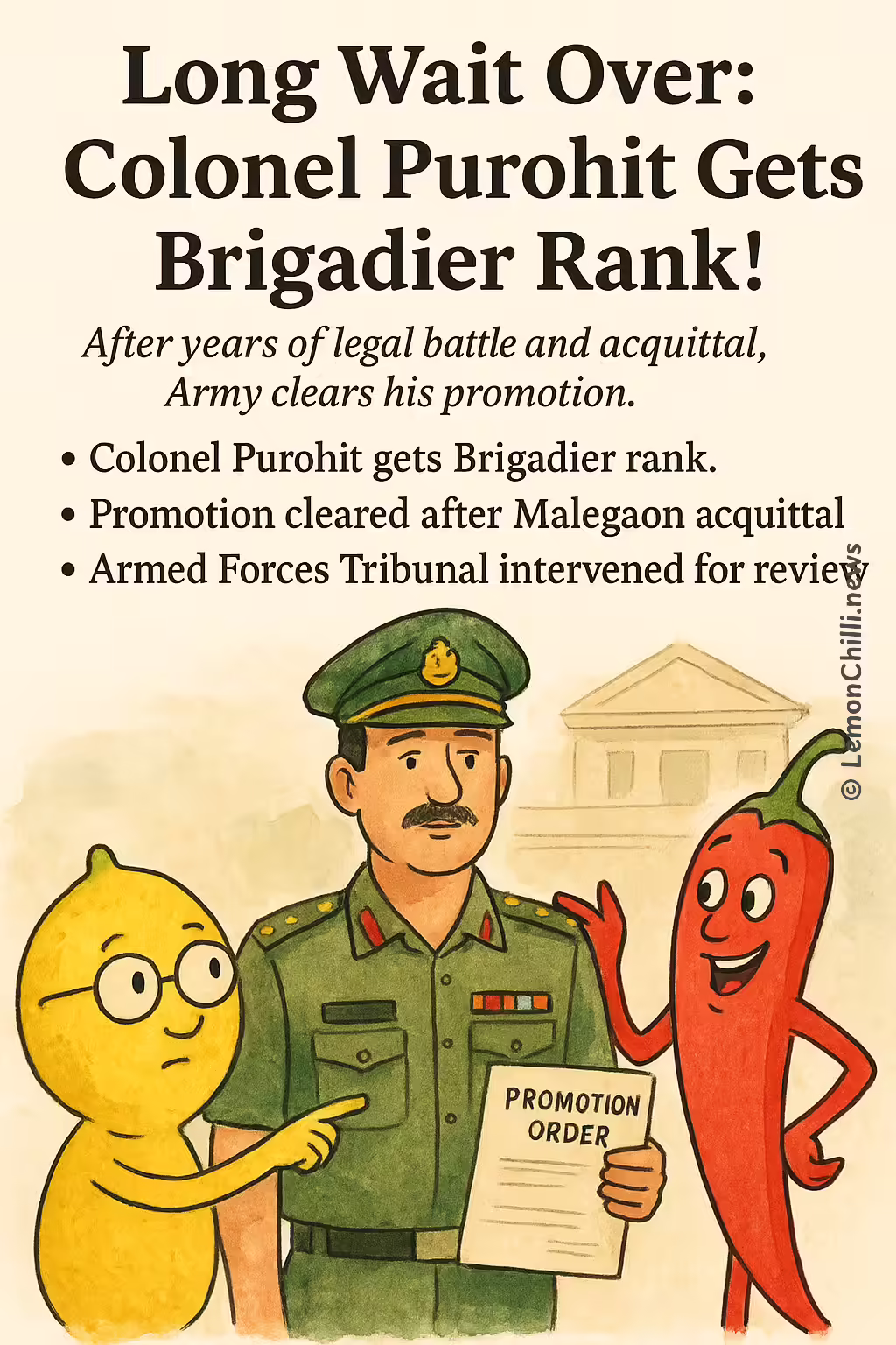 Long Wait Over: Colonel Purohit Gets Brigadier Rank!