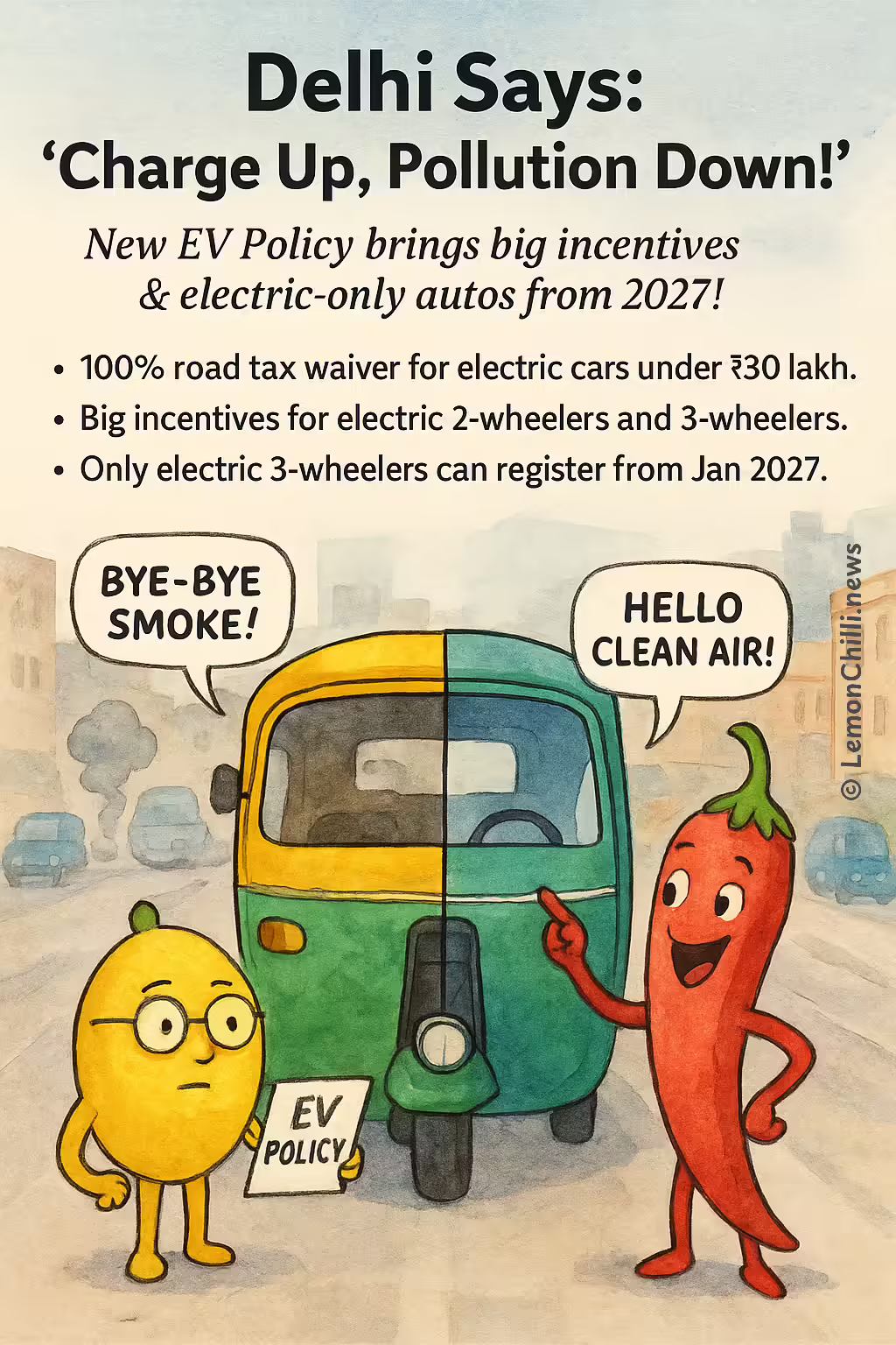 Delhi Says: "Charge Up, Pollution Down!"