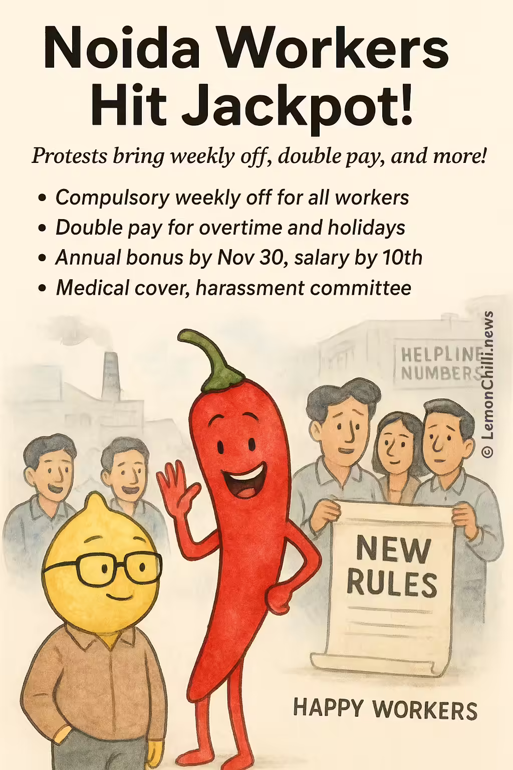 Noida Workers Hit Jackpot!