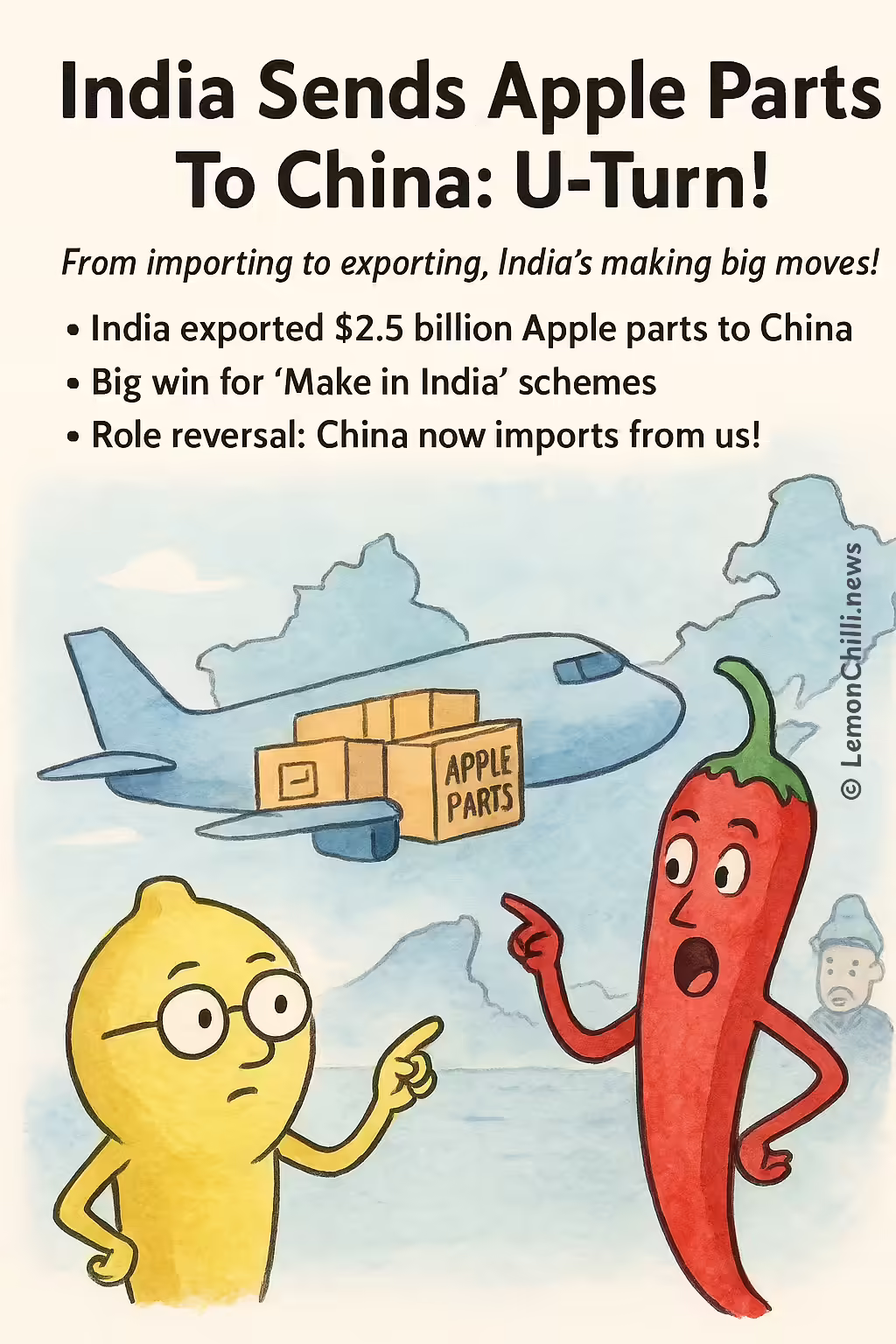 India Sends Apple Parts To China: U-Turn!