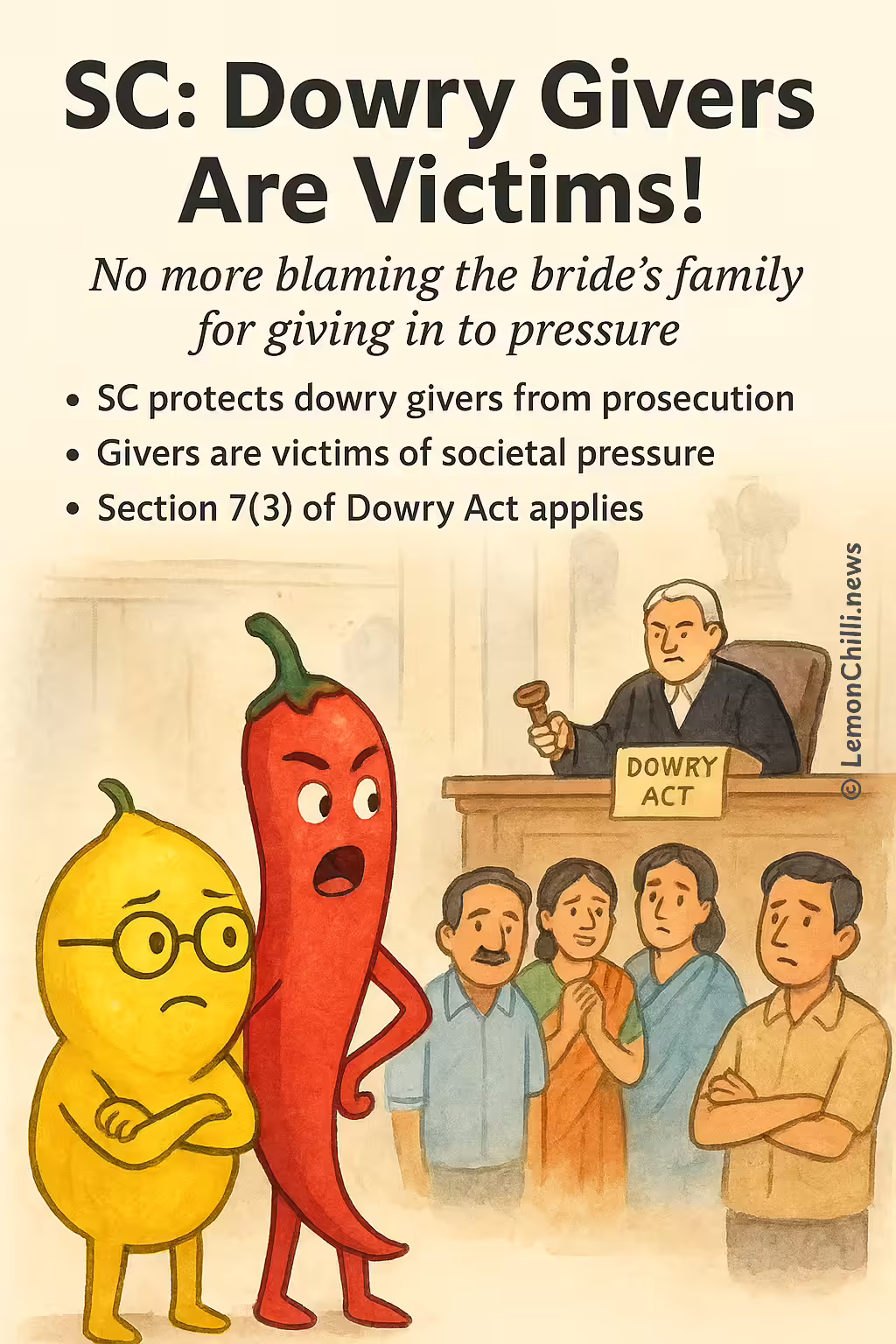 SC: Dowry Givers Are Victims!
