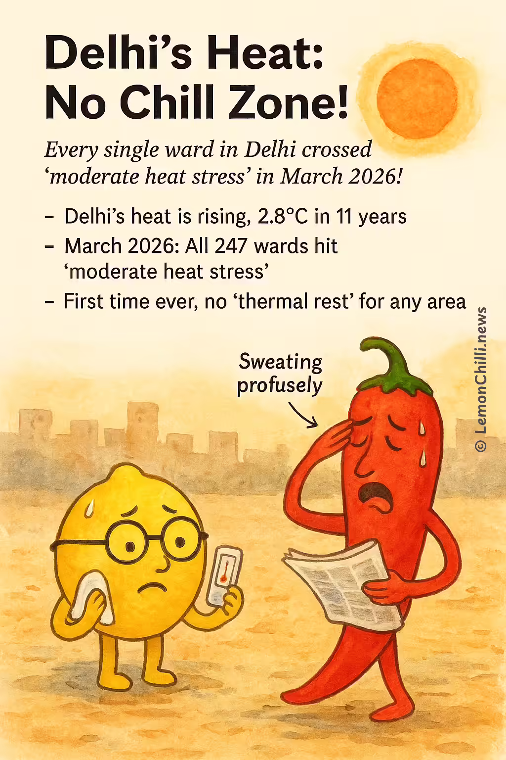 Delhi's Heat: No Chill Zone!