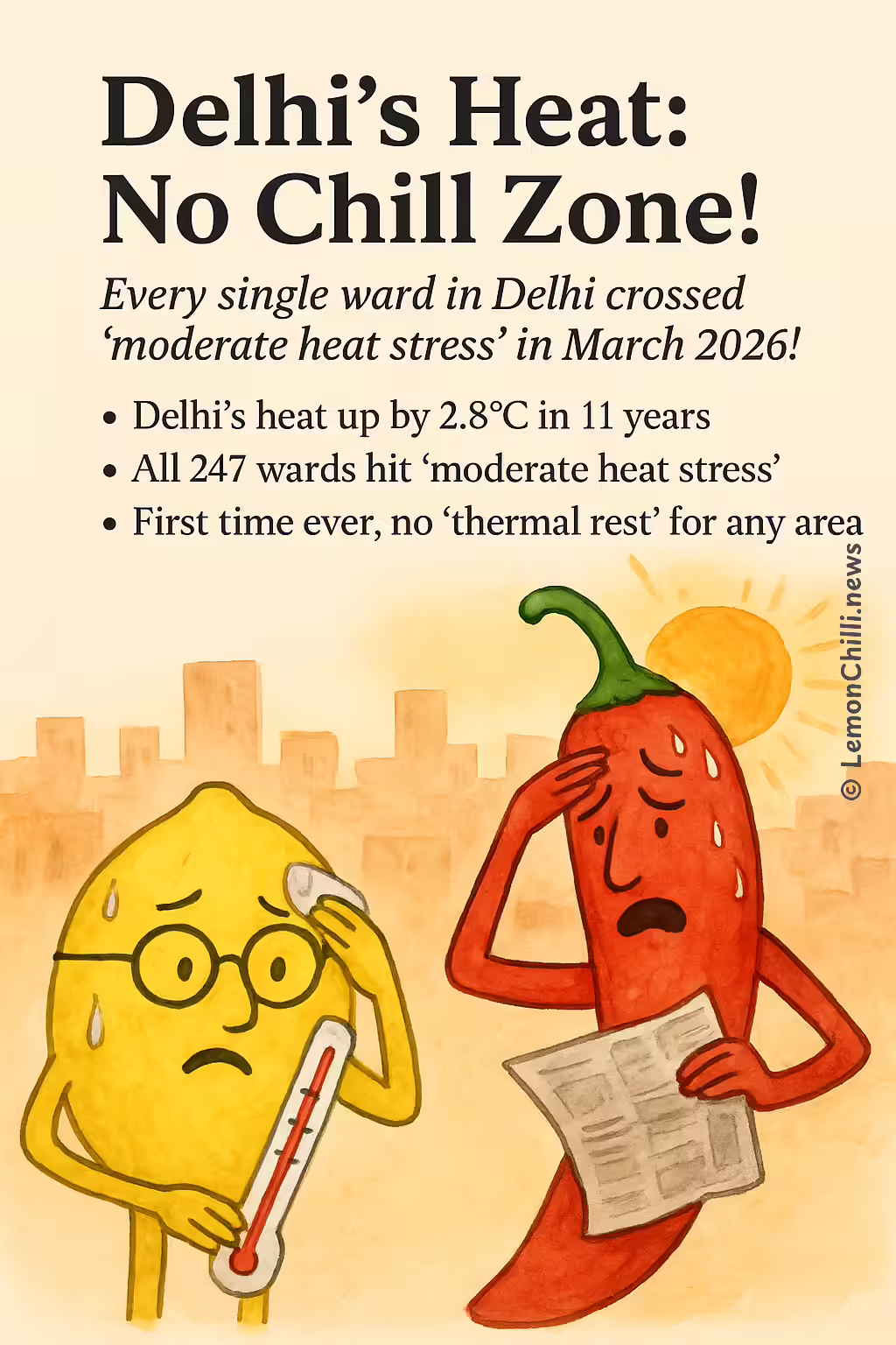 Delhi's Heat: No Chill Zone!
