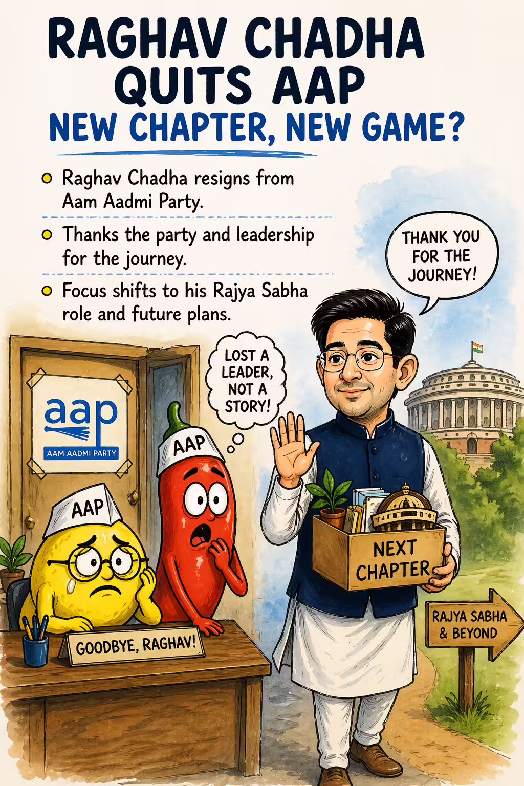 Raghav Chadha among 7 MPs who Quit AAP Together