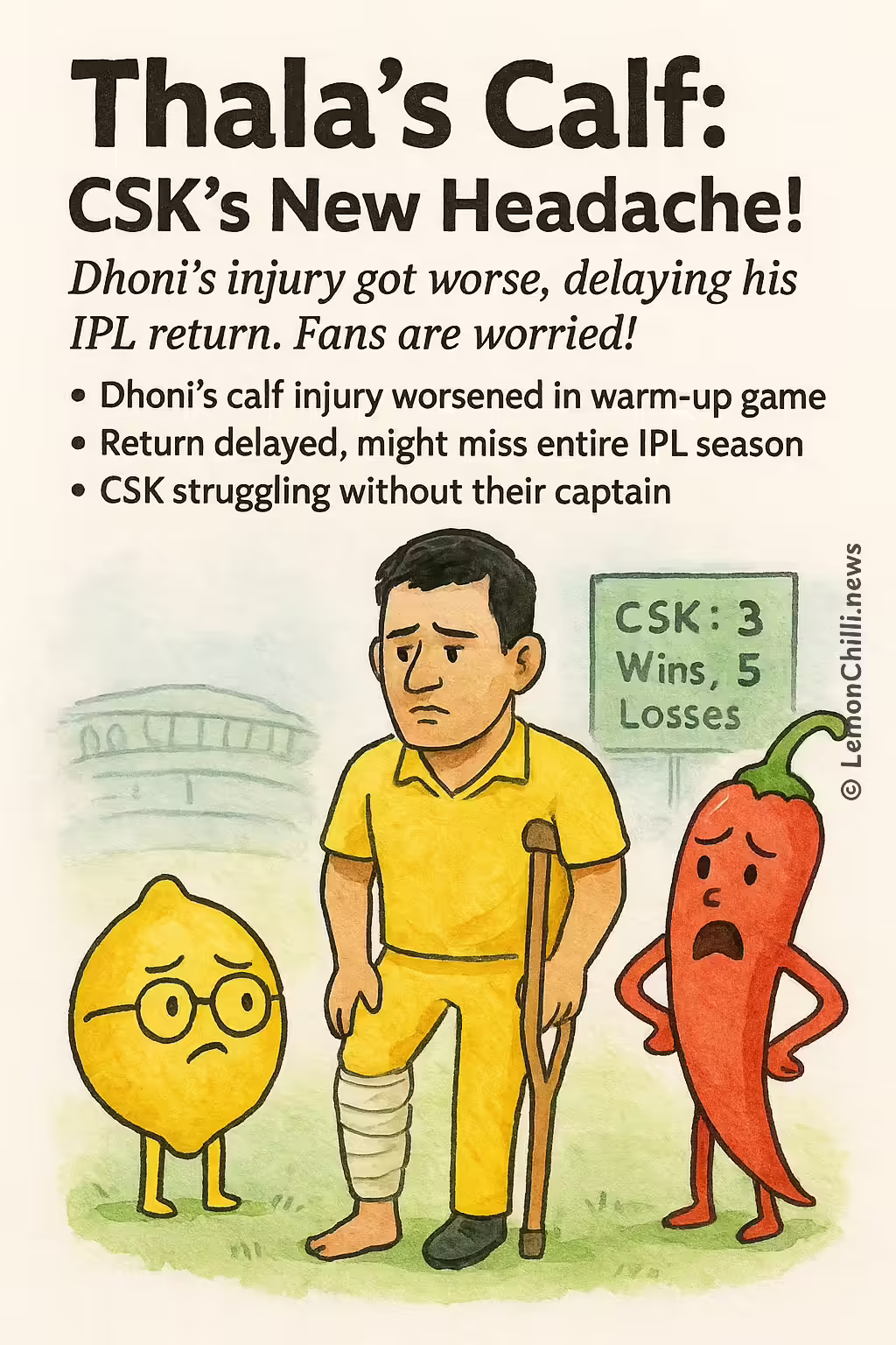 Thala's Calf: CSK's New Headache!