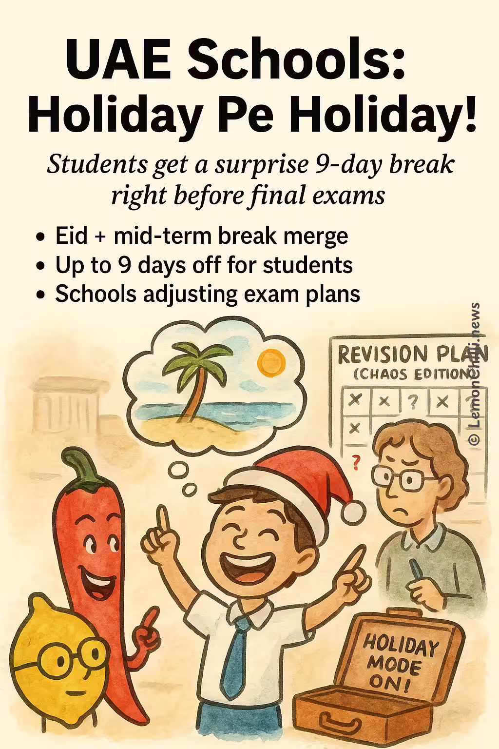 UAE Schools: Holiday Pe Holiday!