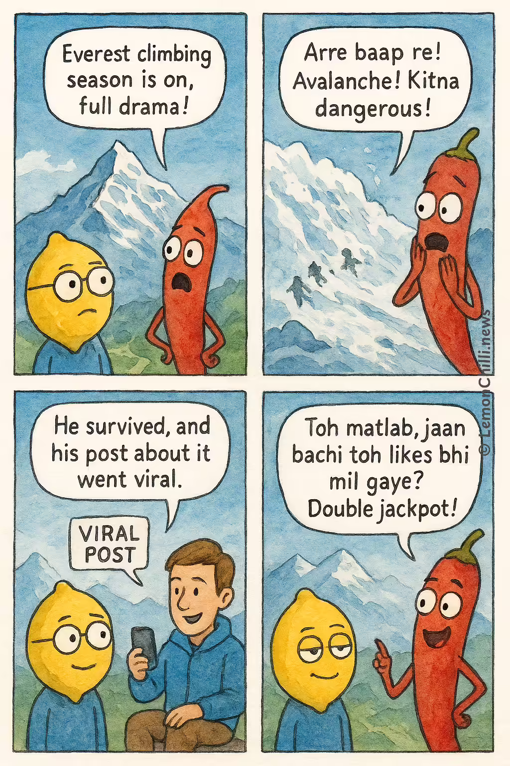 Everest Pe Likes Ka Pahaad!