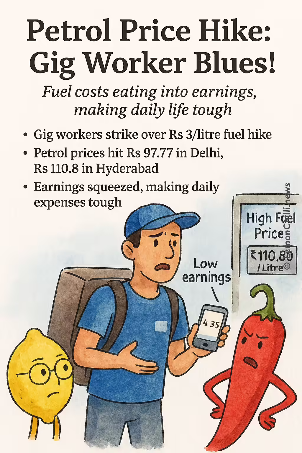 Petrol Price Hike: Gig Worker Blues!