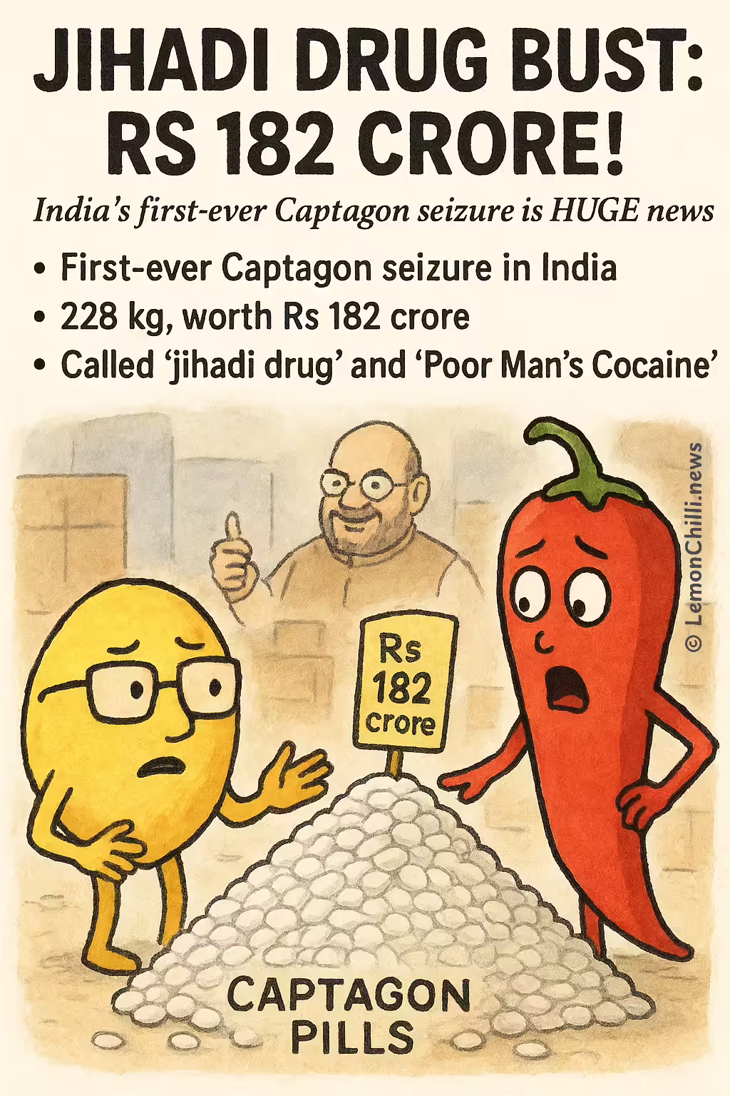 Jihadi Drug Bust: Rs 182 Crore!