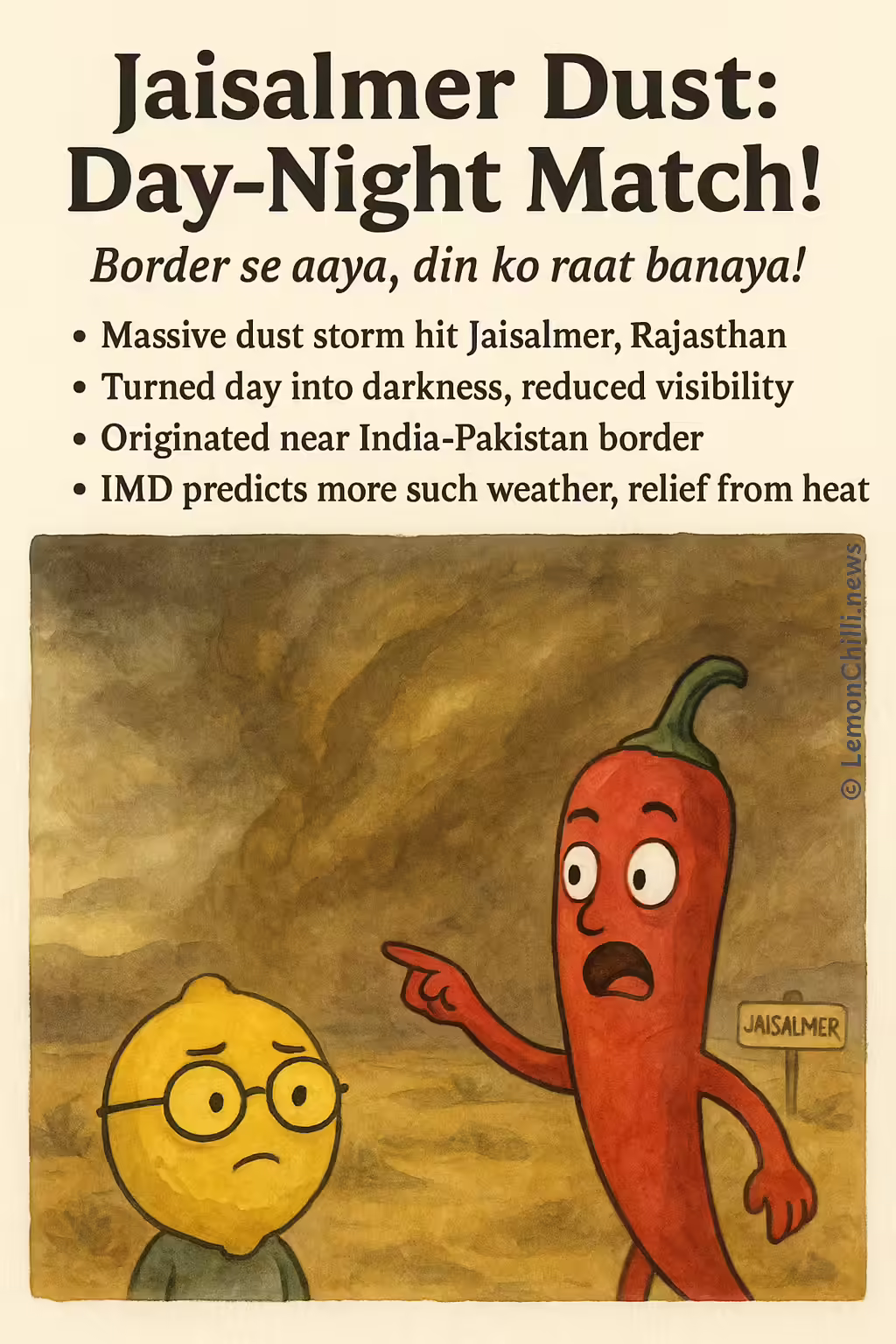 Jaisalmer Dust: Day-Night Match!