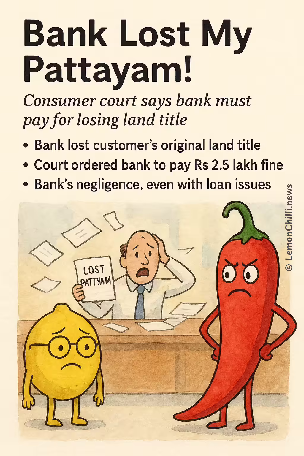 Bank Lost My Pattayam!