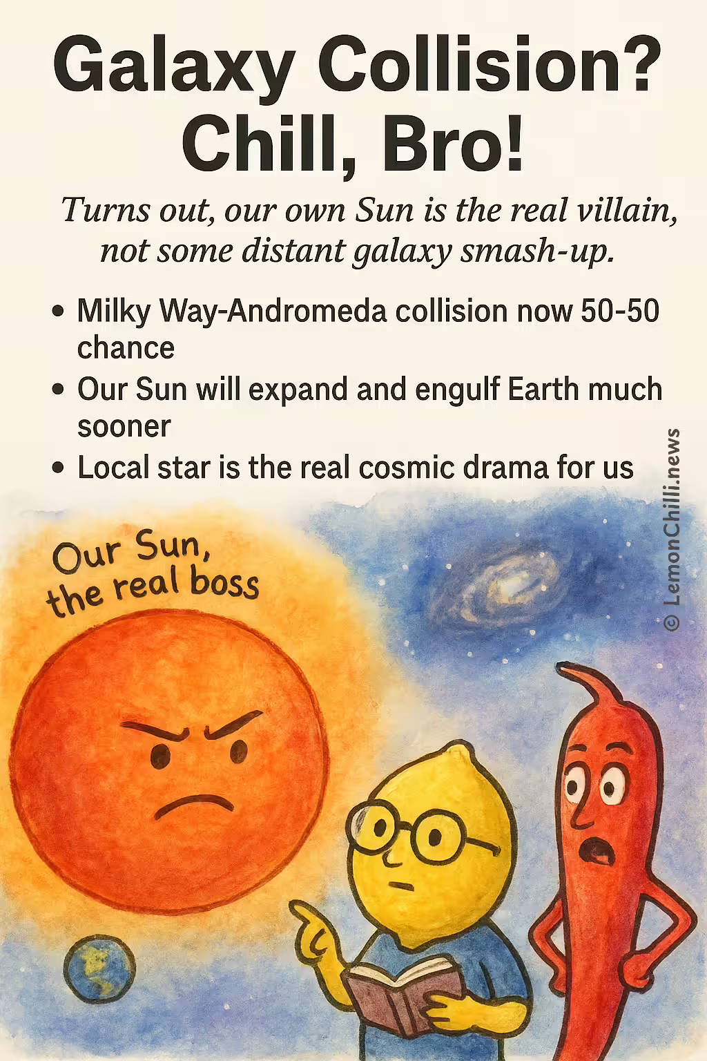 Galaxy Collision? Chill, Bro!