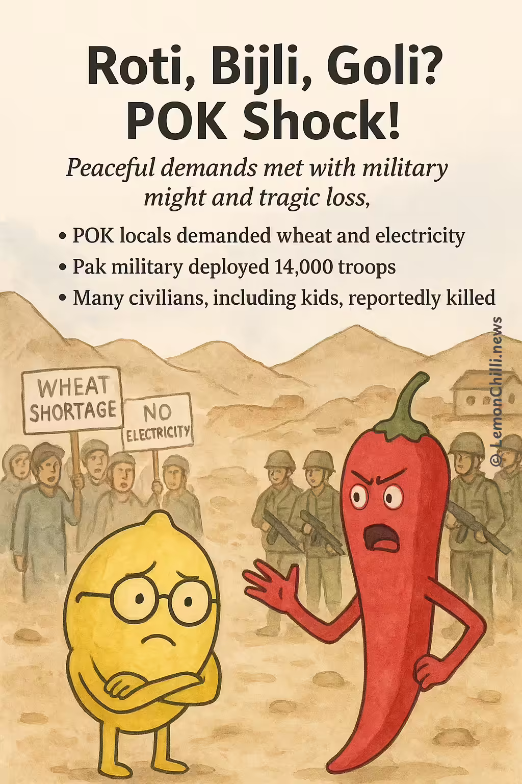 Roti, Bijli, Goli? POK Shock!