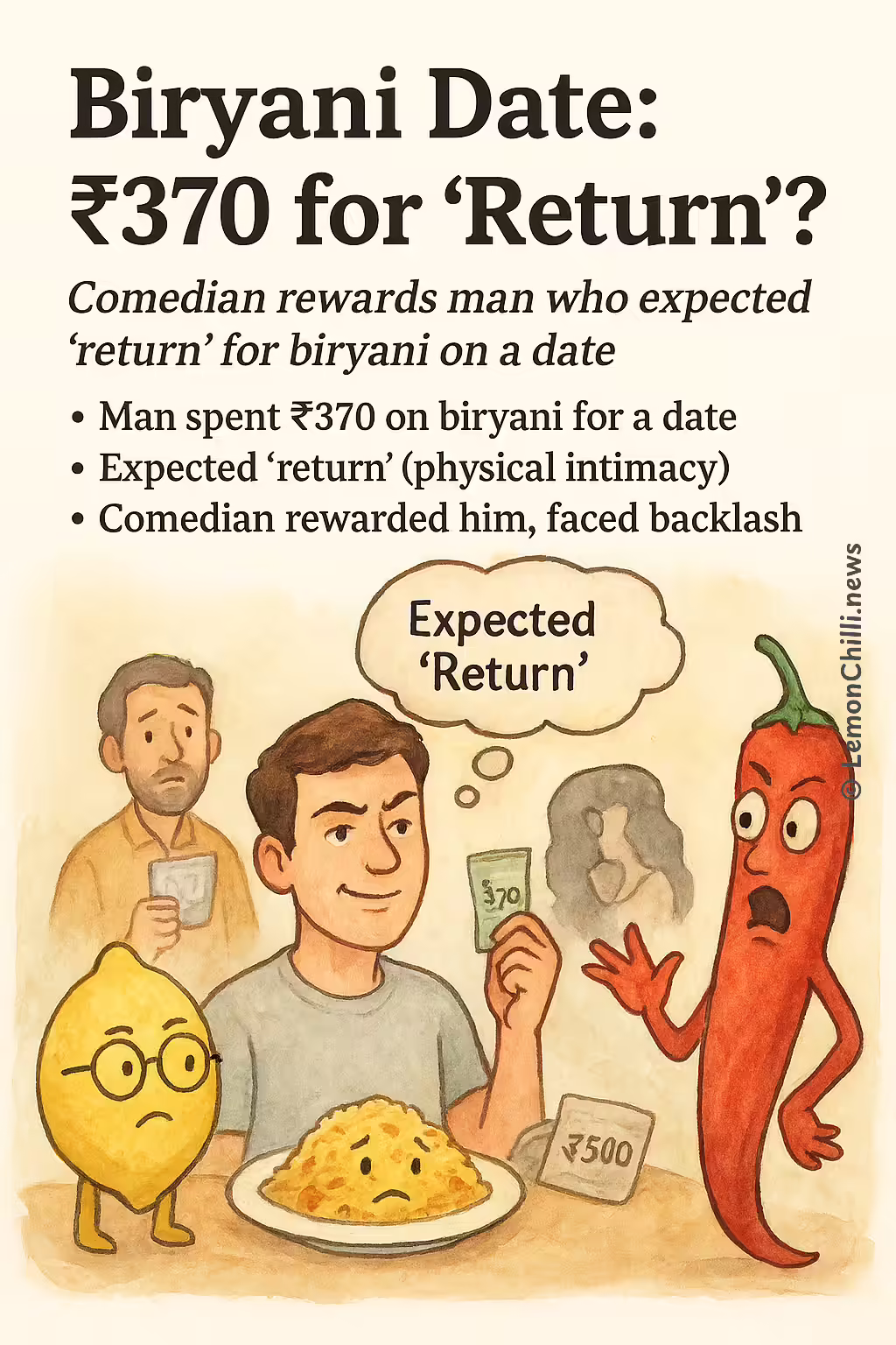 Biryani Date: ₹370 for 'Return'?