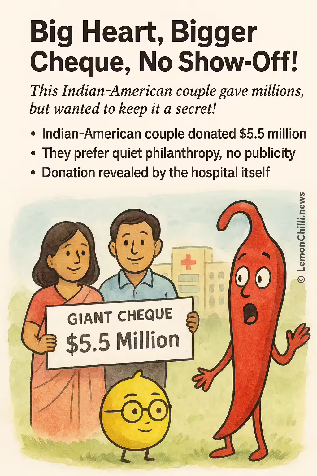 Big Heart, Bigger Cheque, No Show-Off!
