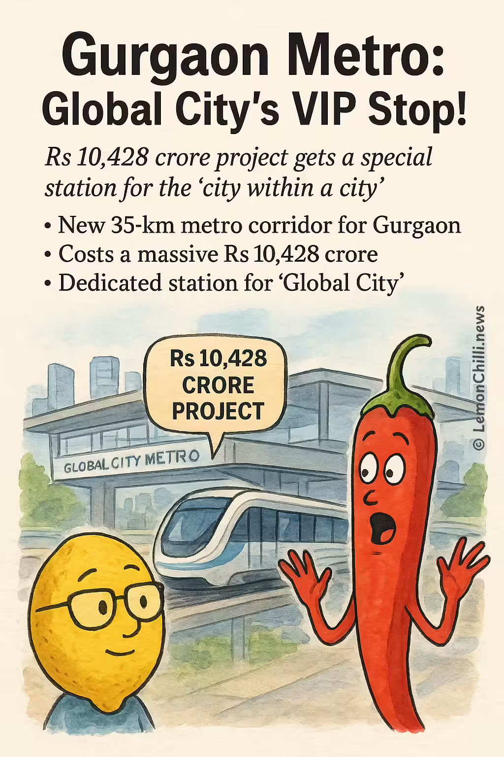 Gurgaon Metro: Global City's VIP Stop!