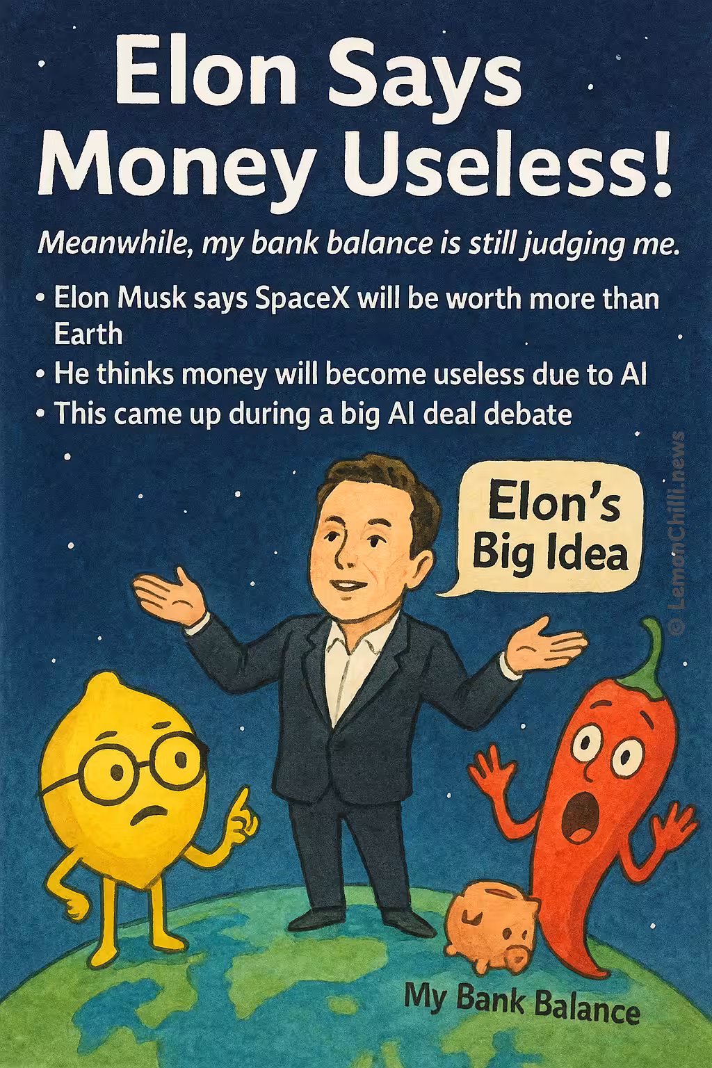 Elon Says Money Useless!