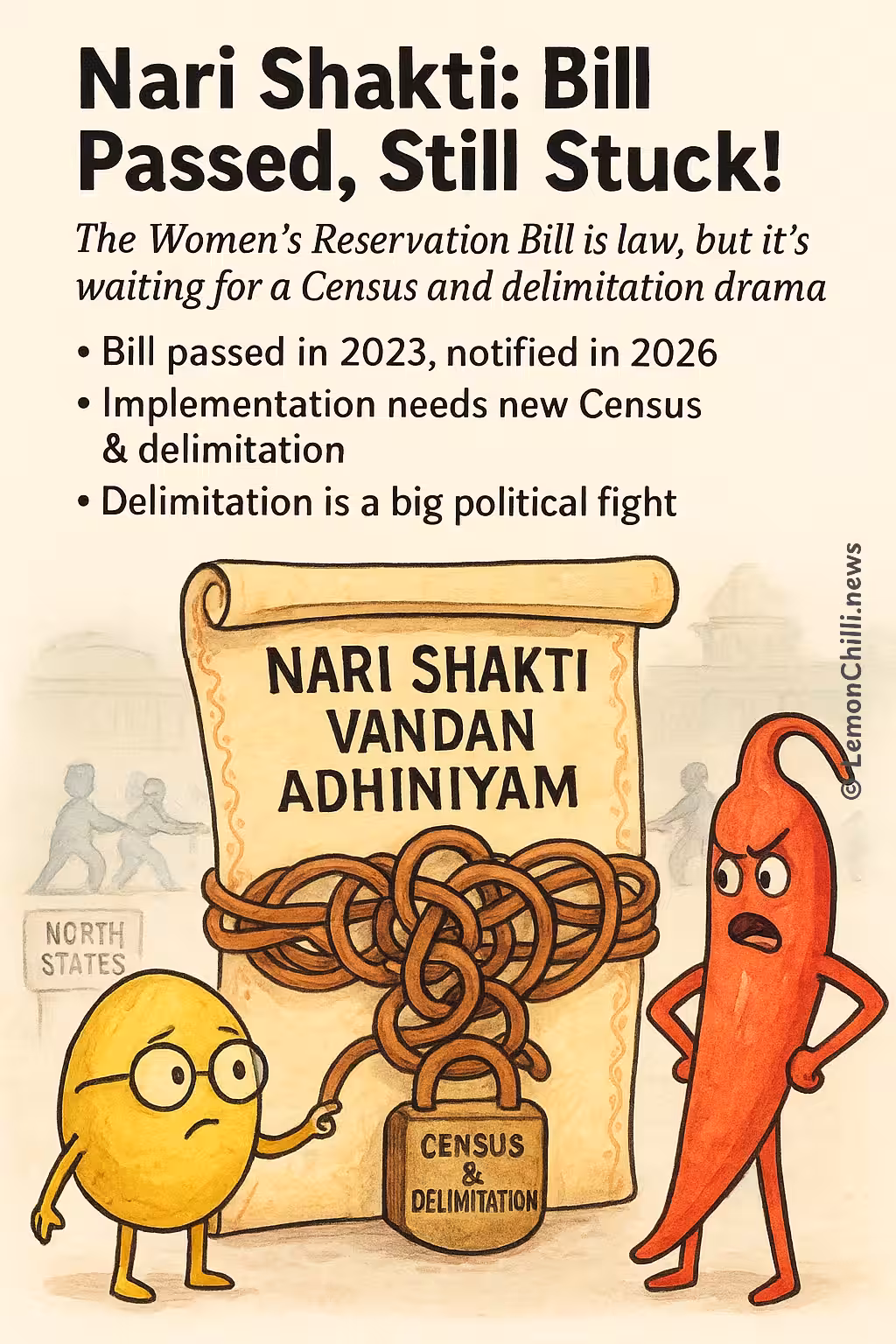 Nari Shakti: Bill Passed, Still Stuck!