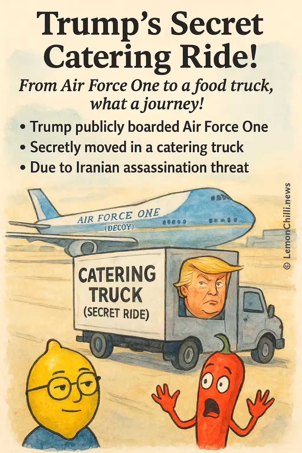 Trump's Secret Catering Ride!