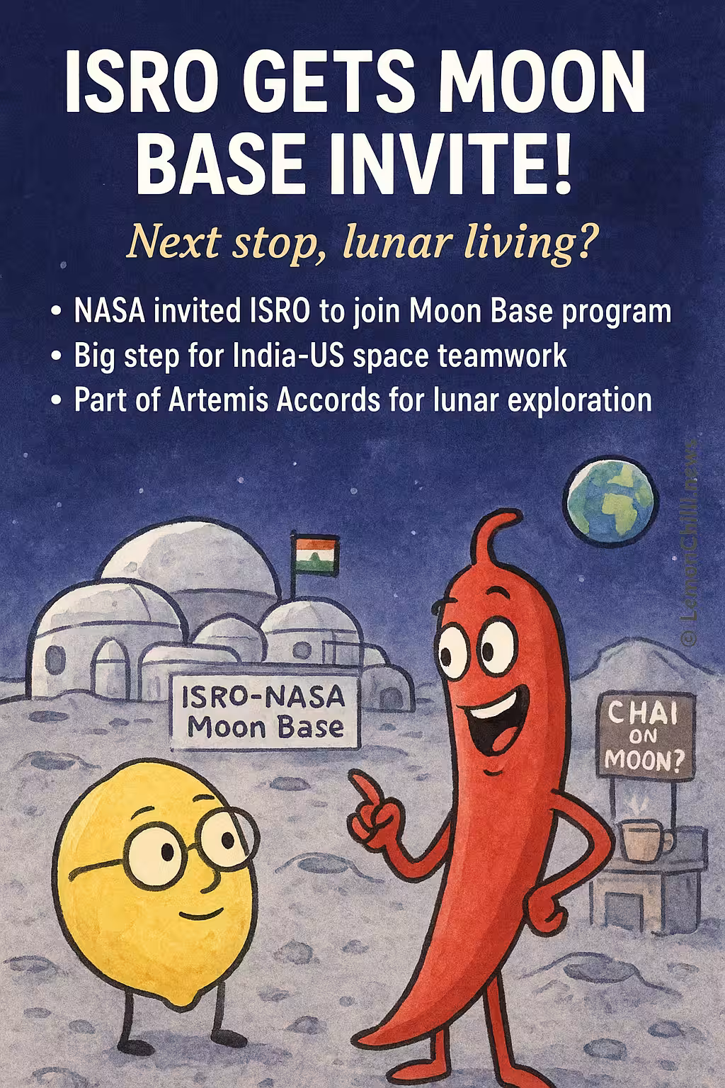 ISRO Gets Moon Base Invite!