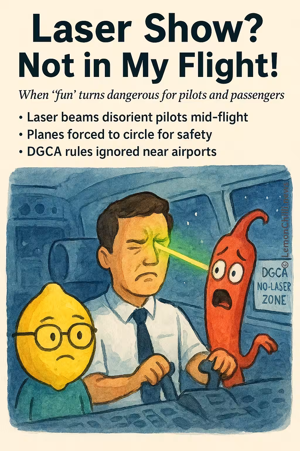 Laser Show? Not in My Flight!
