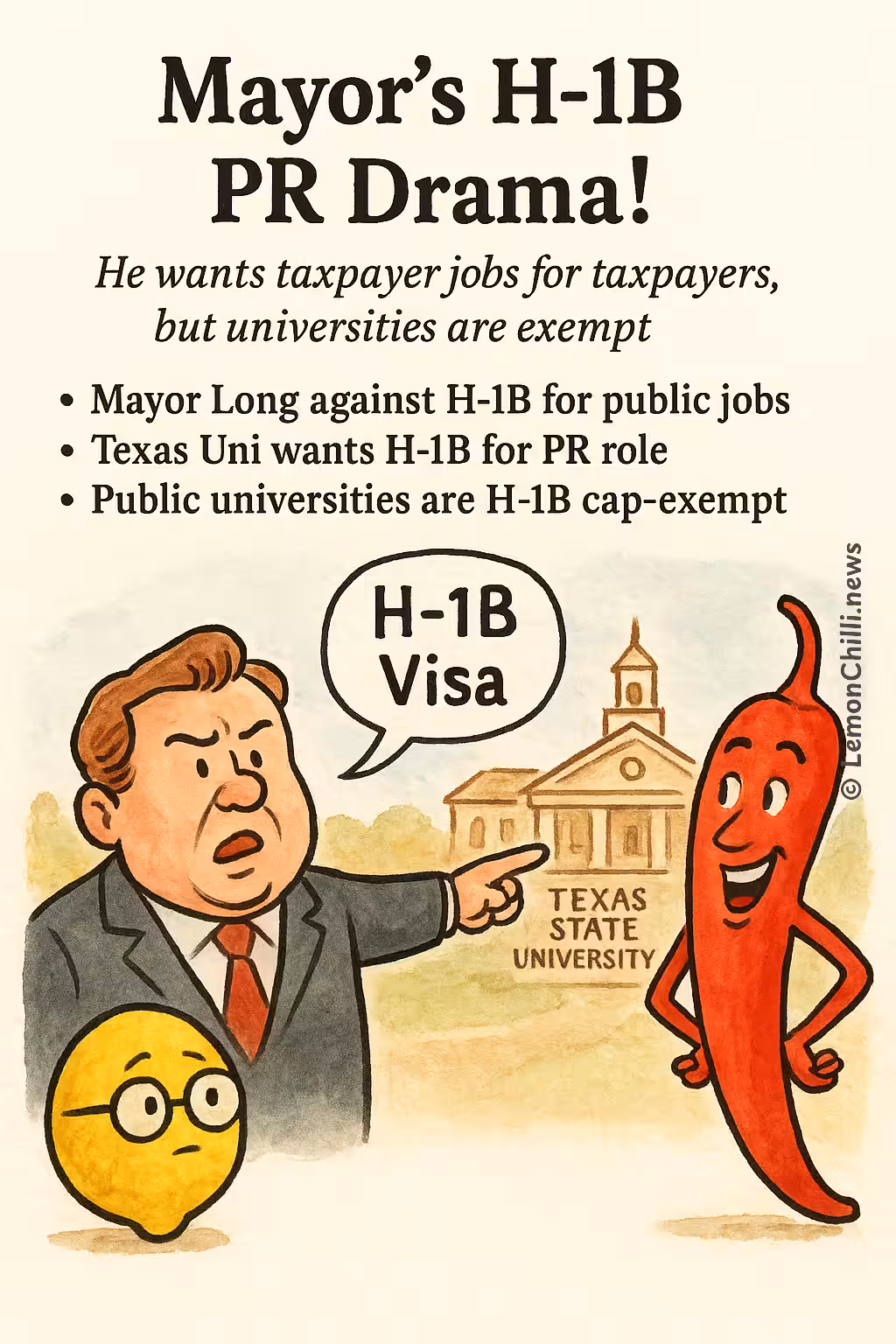 Mayor's H-1B PR Drama!