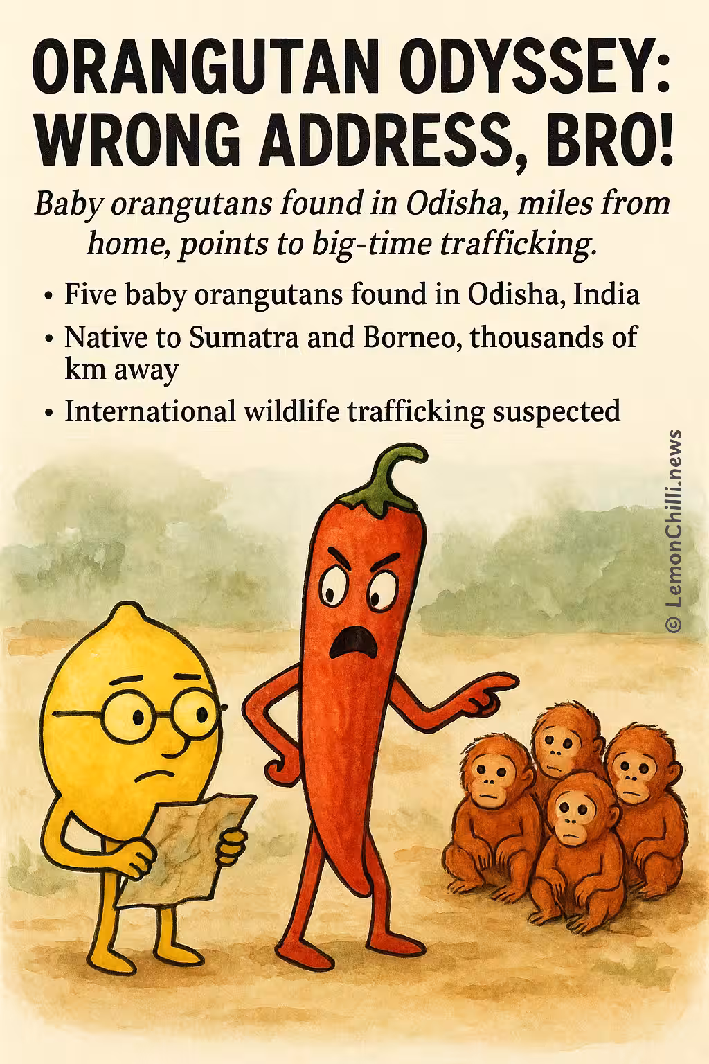 Orangutan Odyssey: Wrong Address, Bro!