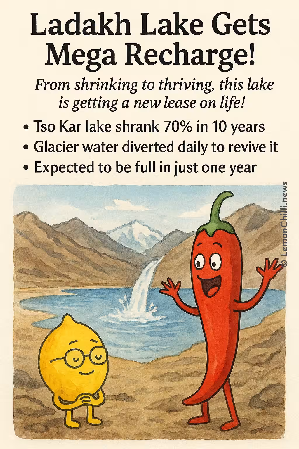 Ladakh Lake Gets Mega Recharge!