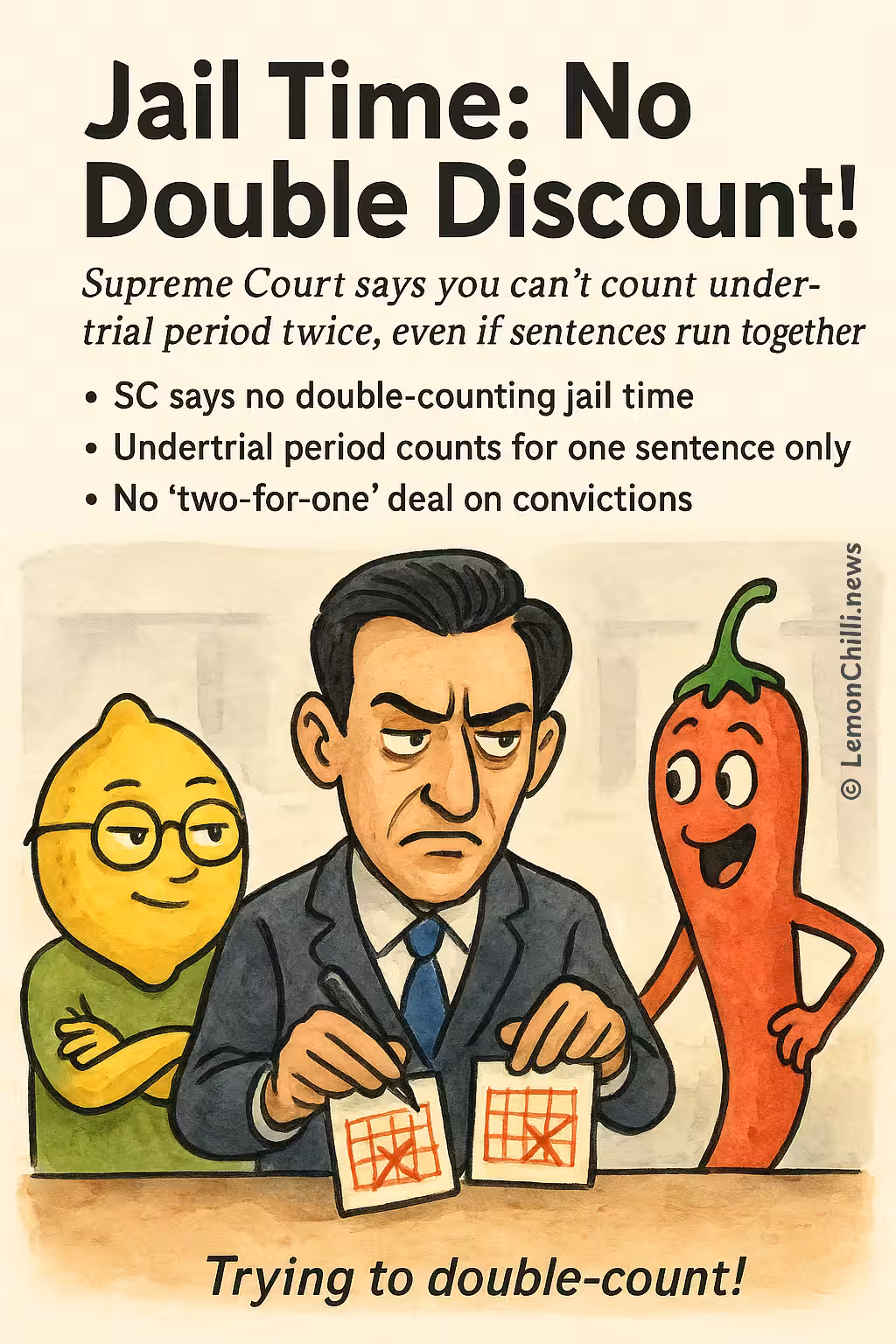 Jail Time: No Double Discount!